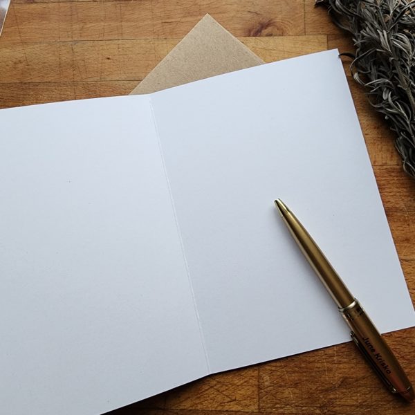 Inside the Greeting Card for Valentine's Day.